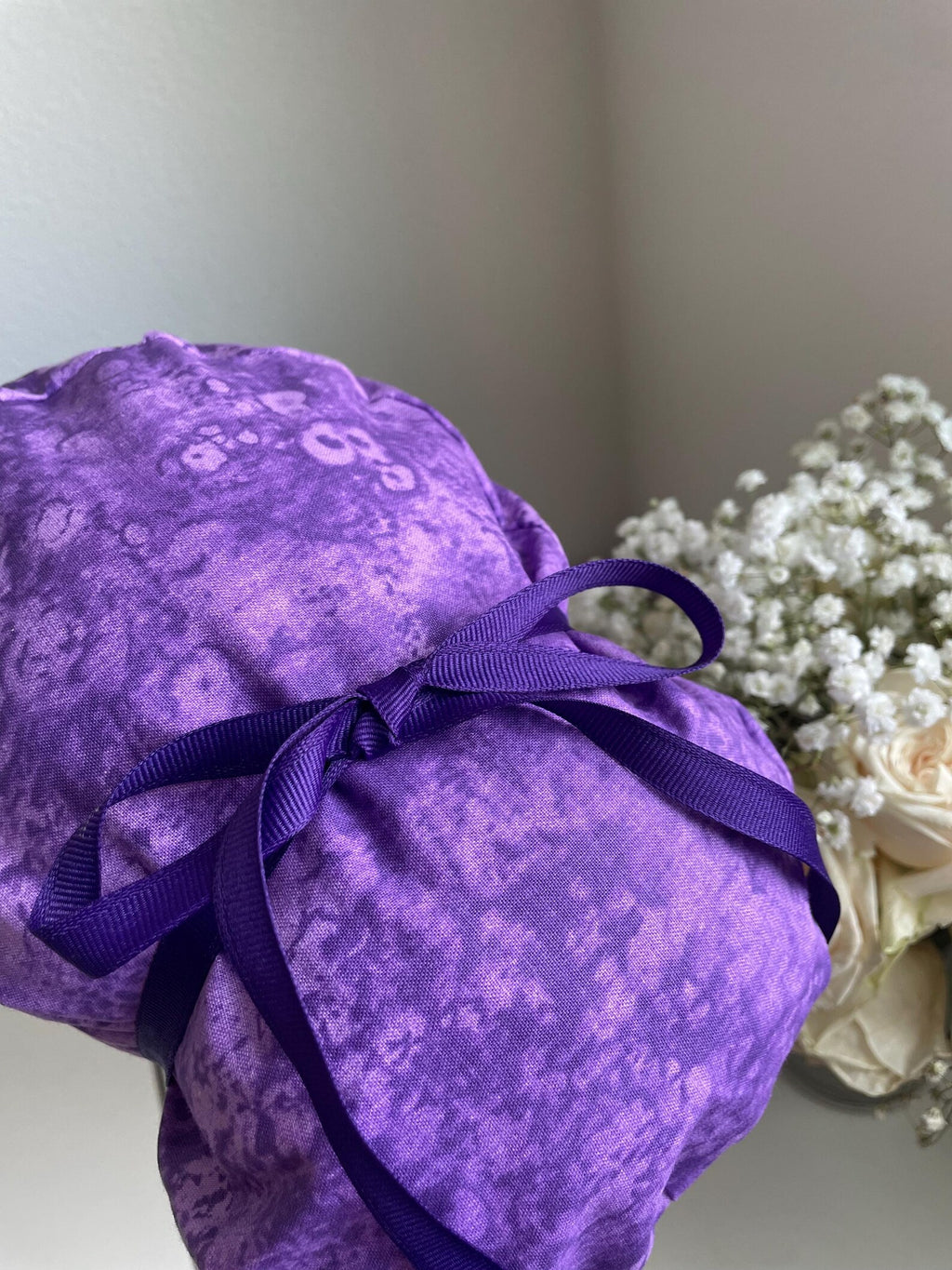 Purple Cotton scrub Cap