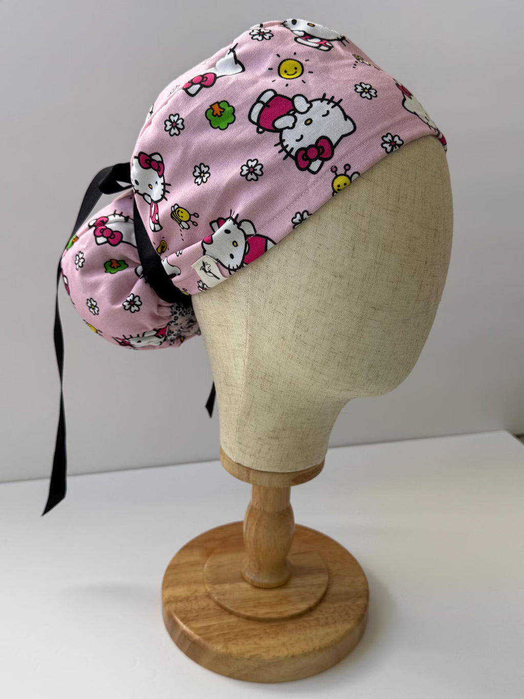 Cute Kitty Inspired Ponytail Scrub Cap