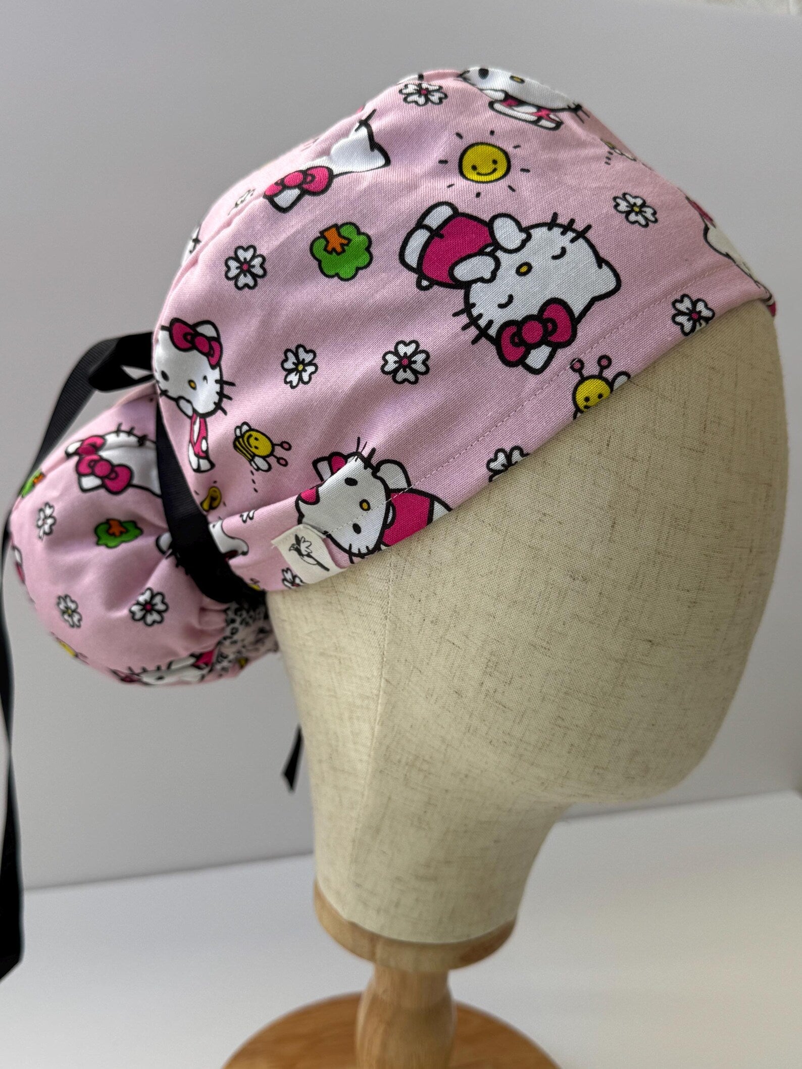 Cute Kitty Inspired Ponytail Scrub Cap