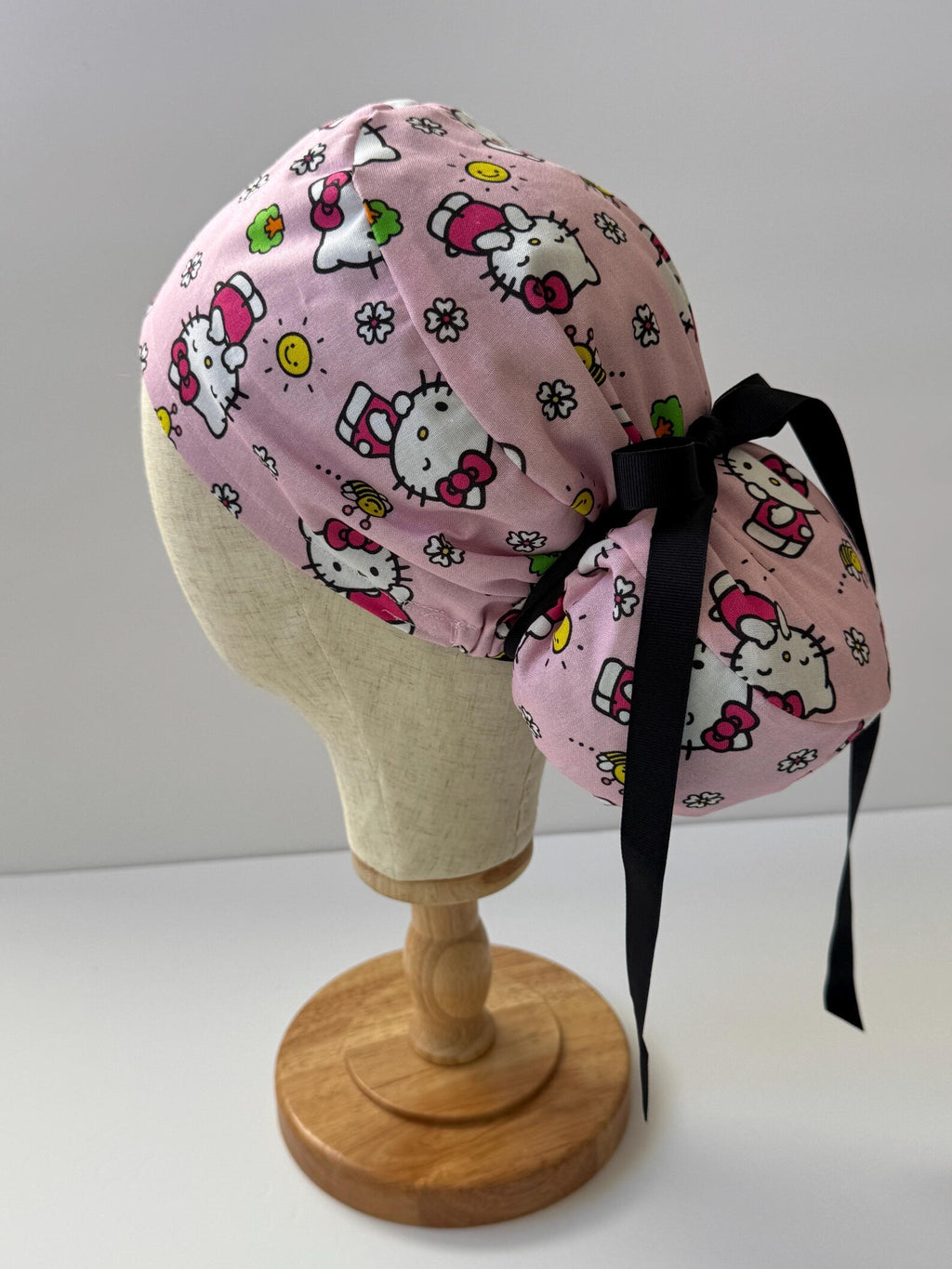 Cute Kitty Inspired Ponytail Scrub Cap