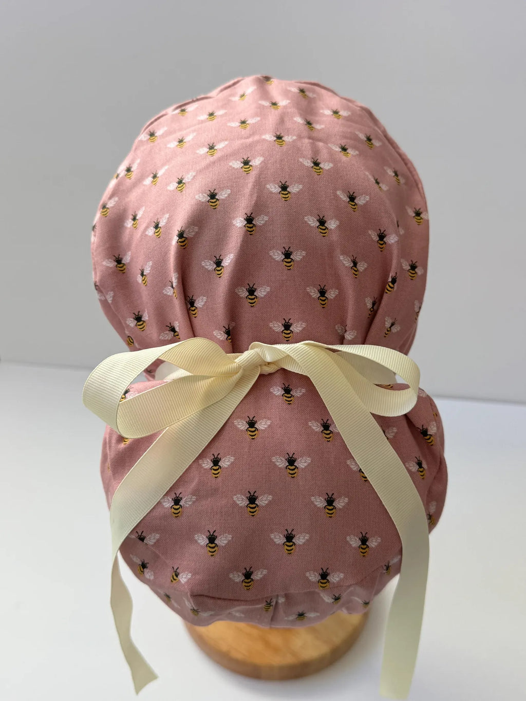 Vintage Pink Bee Scrub Cap