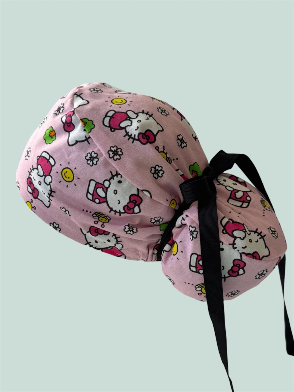 Cute Kitty Inspired Ponytail Scrub Cap