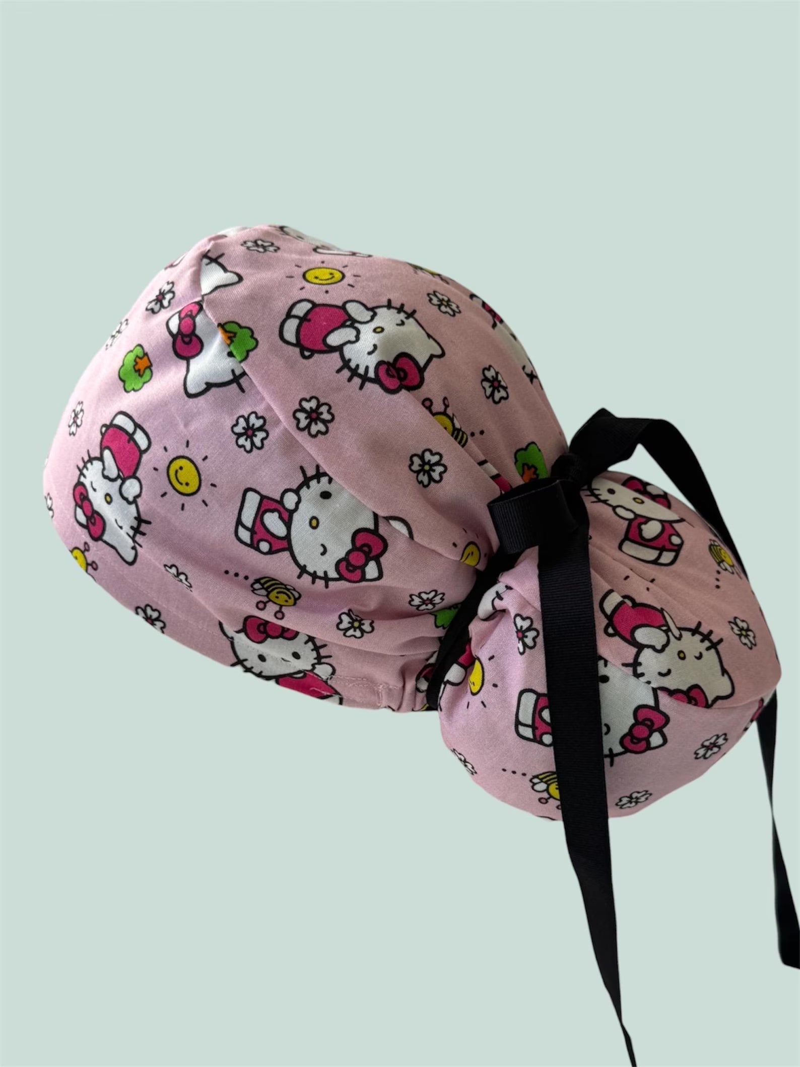 Cute Kitty Inspired Ponytail Scrub Cap