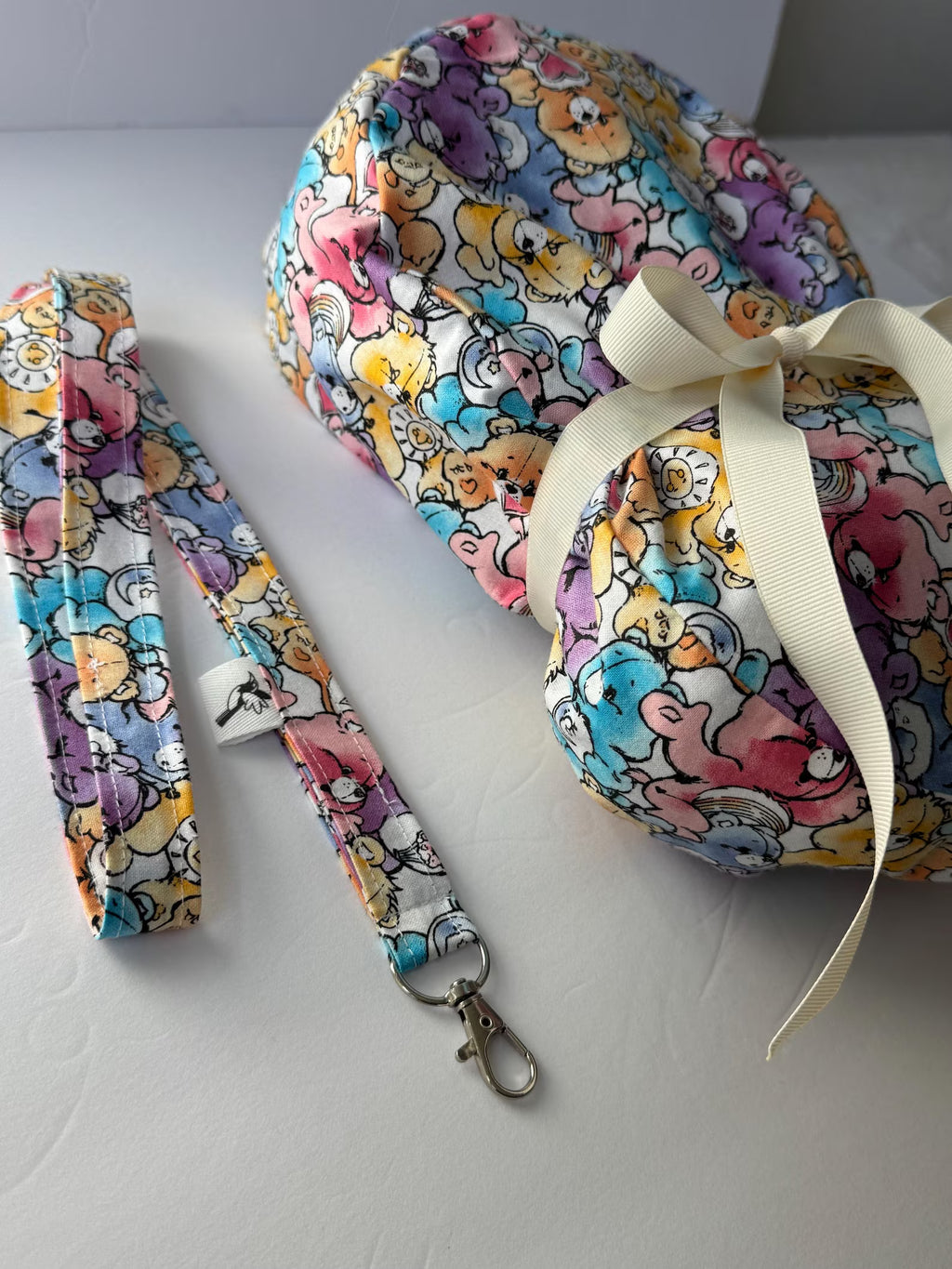 Cute Rainbow Bear Scrub Cap