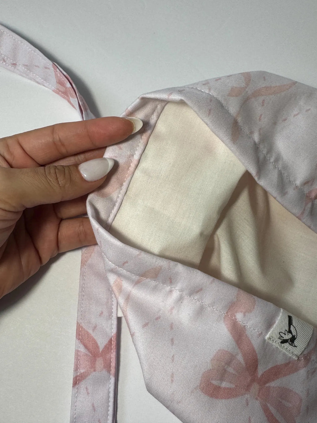 Light Pink Coquette Scrub Cap with Bows