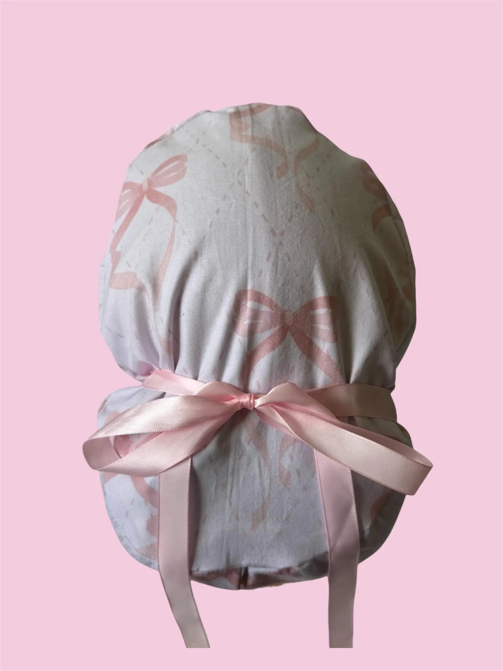 Light Pink Coquette Scrub Cap with Bows