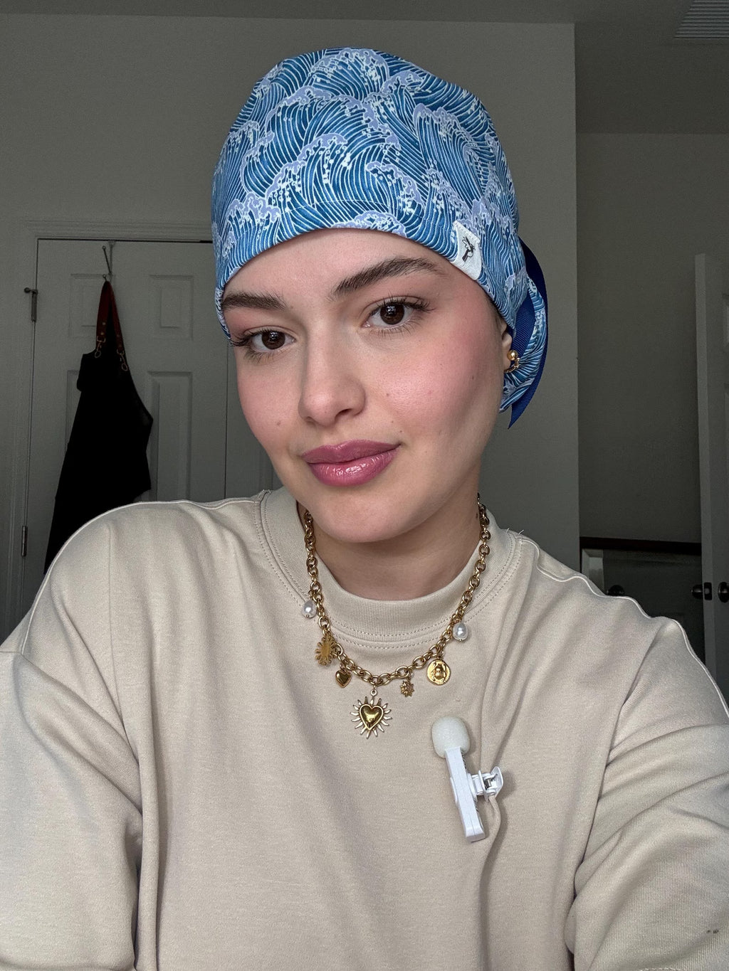 Japanese Wave Inspired Scrub Cap
