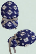 Navy Blue Baseball-Inspired Scrub Cap