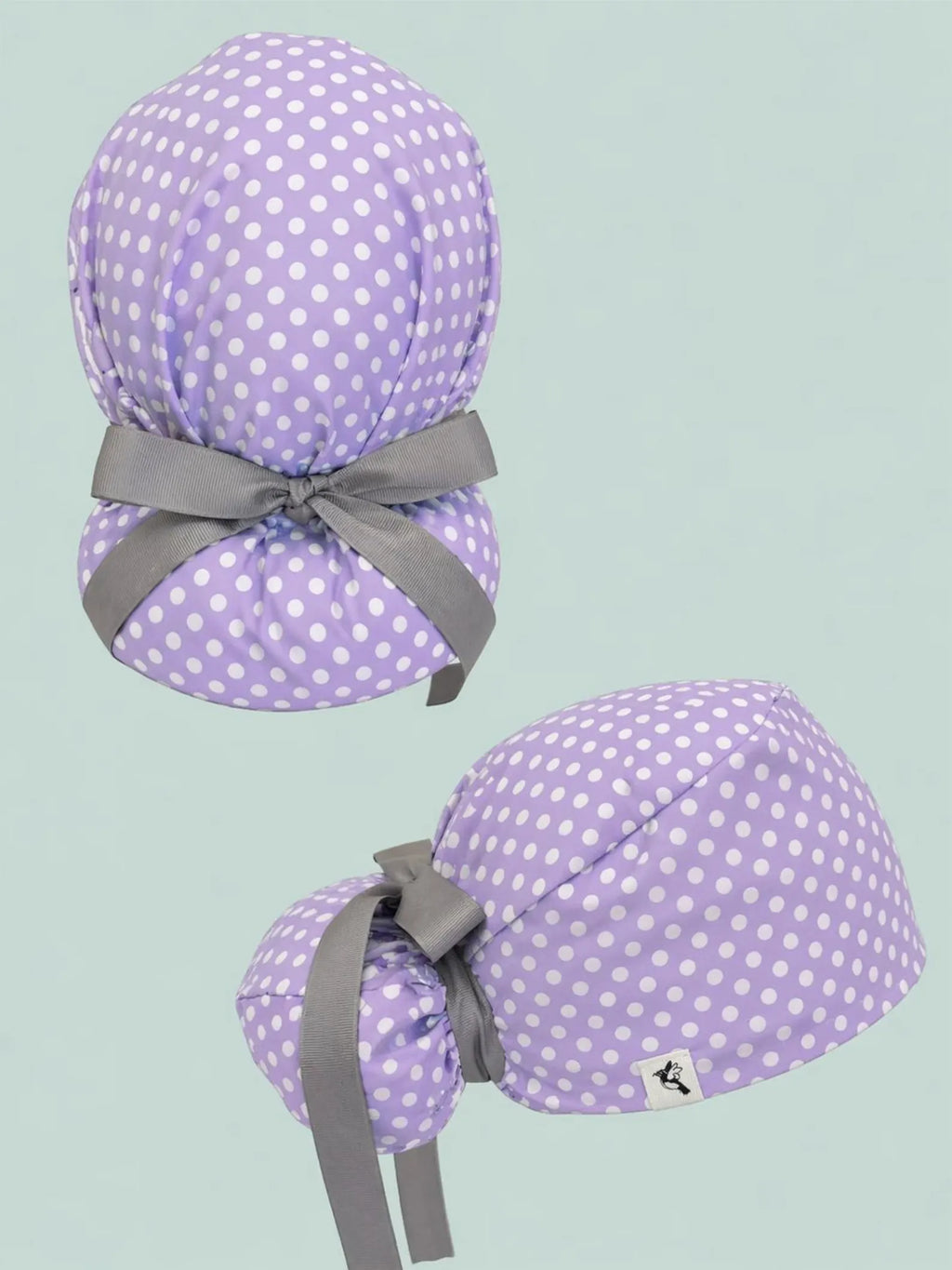 Polka Dot Black Cotton scrub Cap
