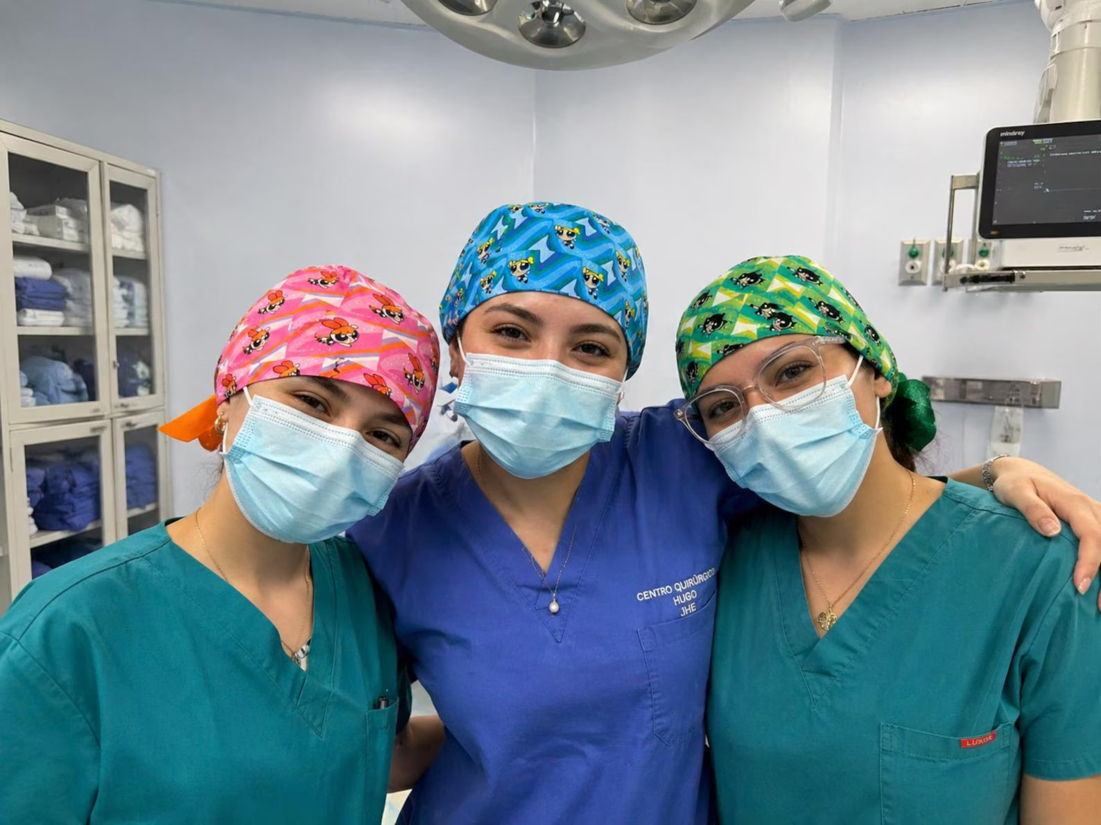 Cute Cartoon Power Trio Inspired Scrub Cap