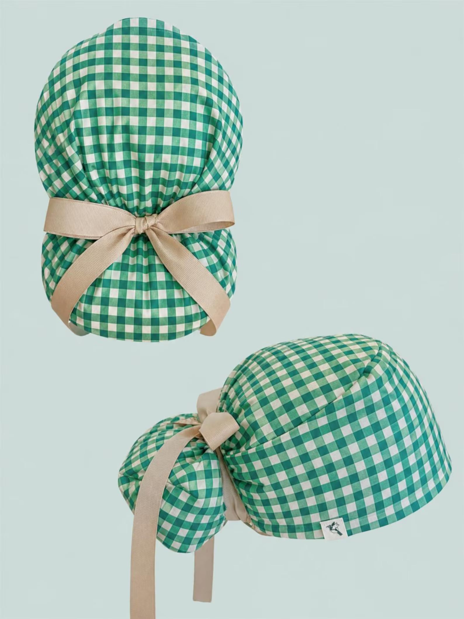 Gingham Scrub Cap