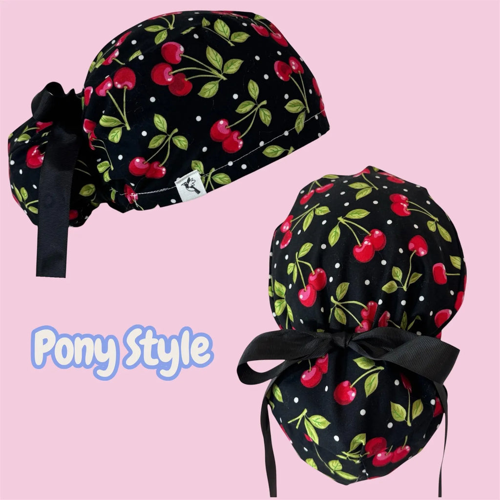 Cherry Scrub Cap