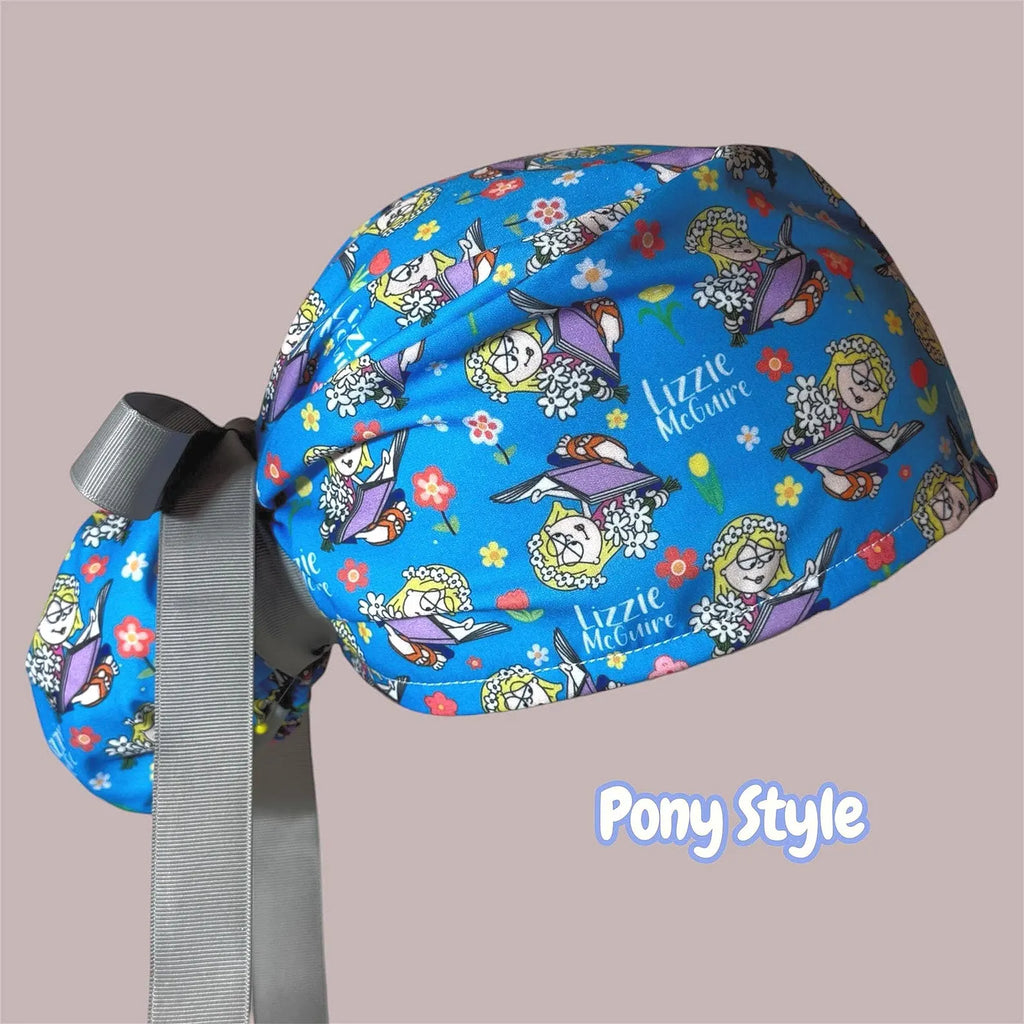 Y2K Inspired Blue Scrub Cap