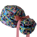 Cute Cartoon Power Trio Inspired Scrub Cap