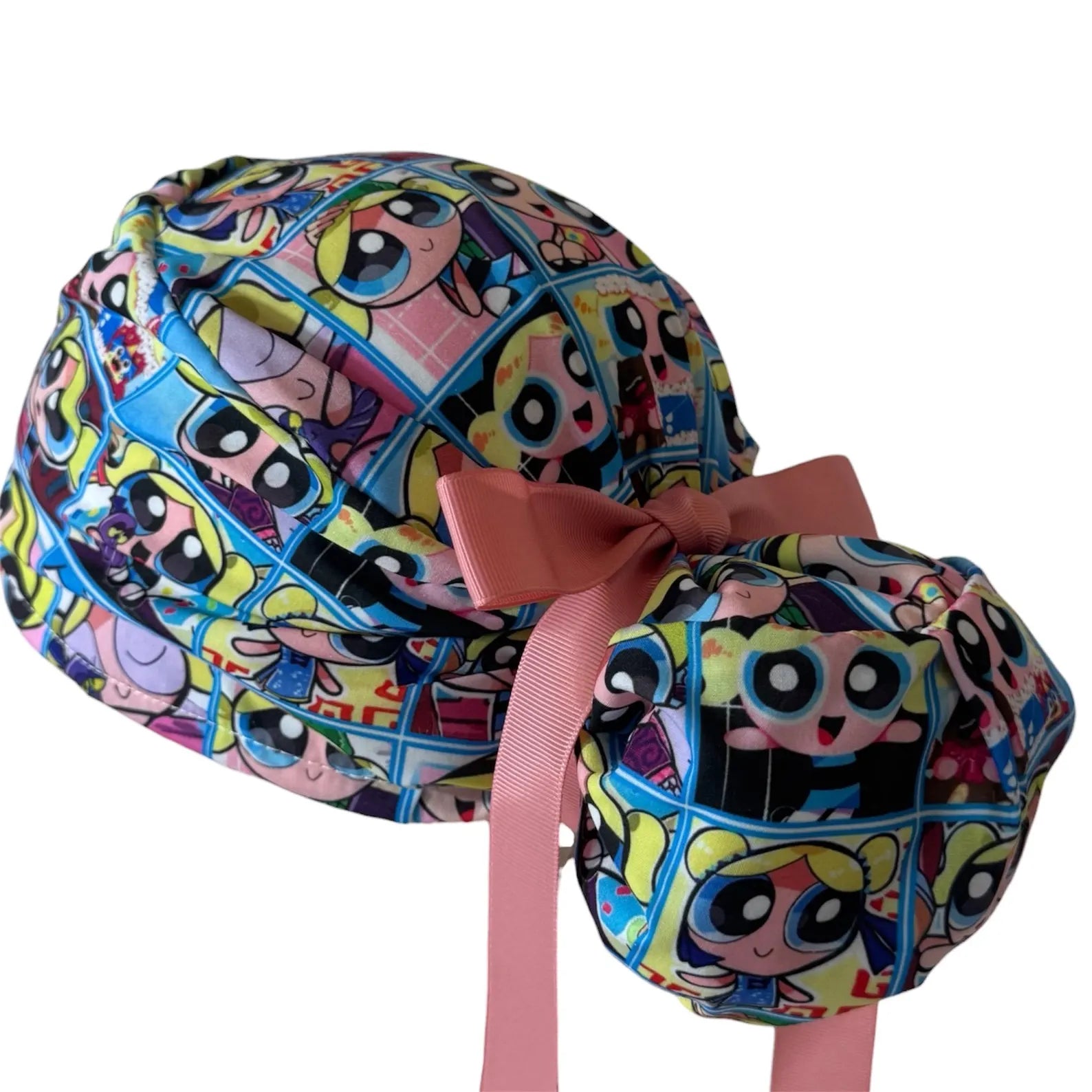 Cute Cartoon Power Trio Inspired  Scrub Cap