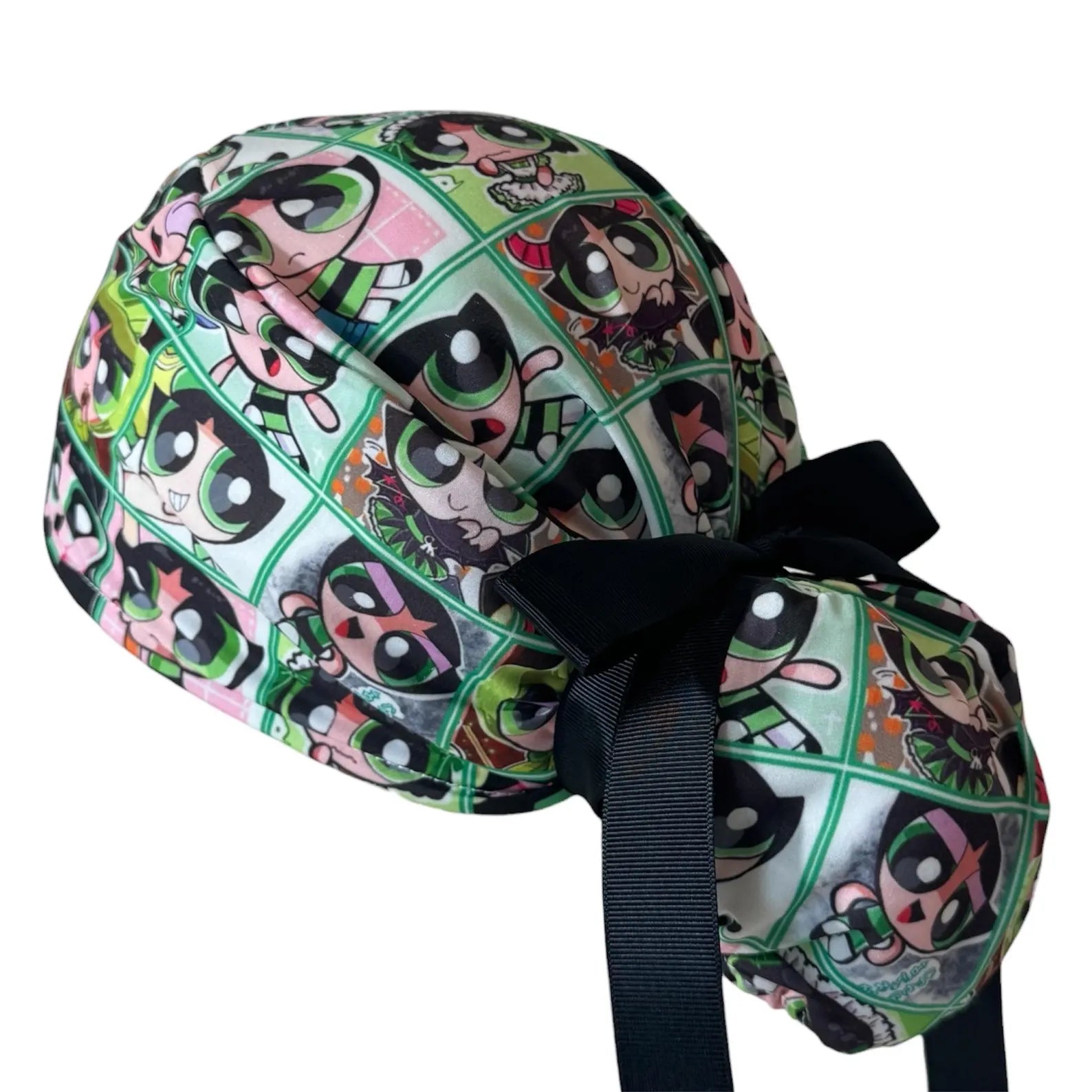 Cute Cartoon Power Trio Scrub Cap