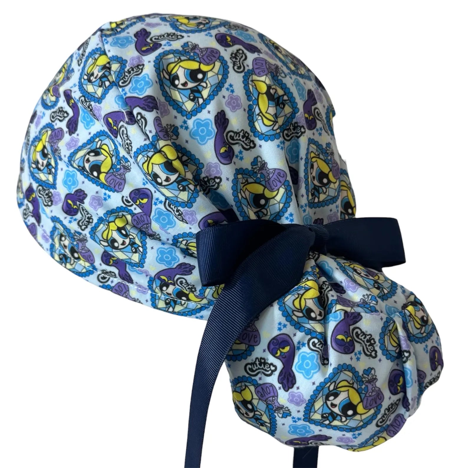 Cute Cartoon Power Trio Inspired Scrub Cap