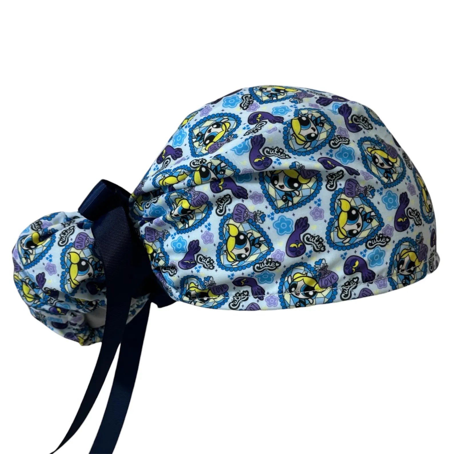 Cute Cartoon Power Trio Inspired Scrub Cap