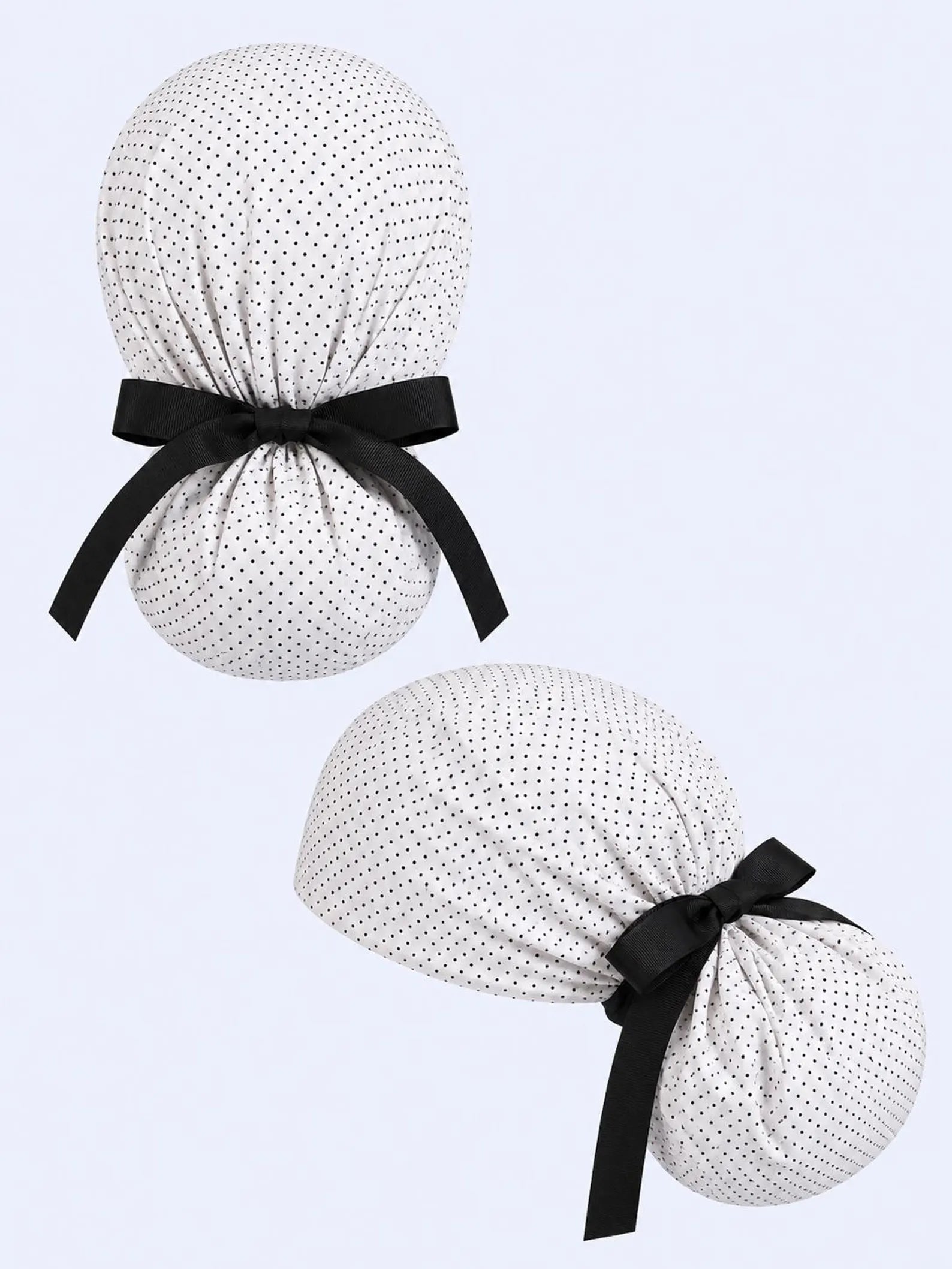 Polka Dot Black Cotton scrub Cap