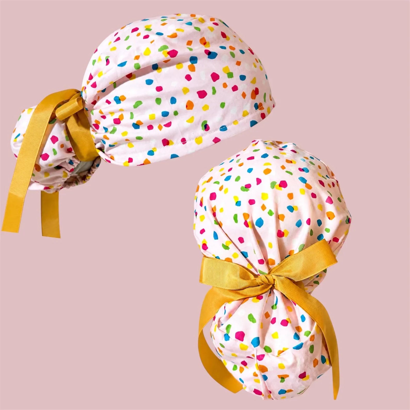 Confetti Ponytail Scrub Cap