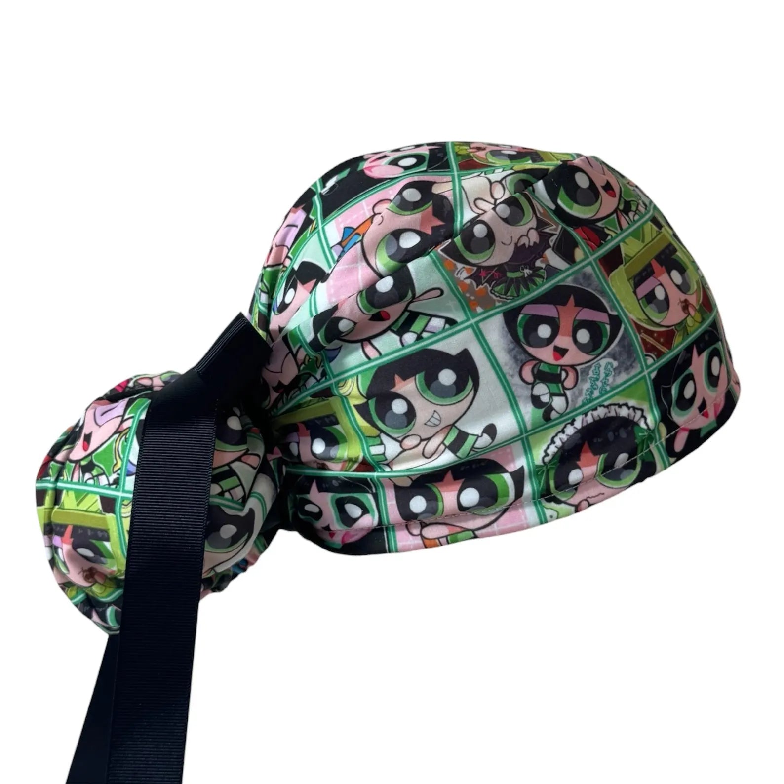 Cute Cartoon Power Trio Scrub Cap