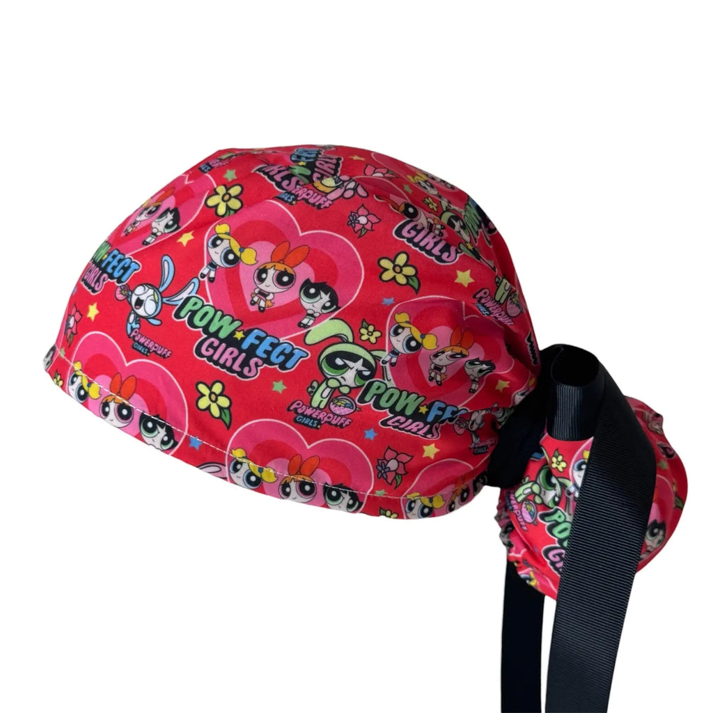 Cute Cartoon Power Trio Inspired Scrub Cap