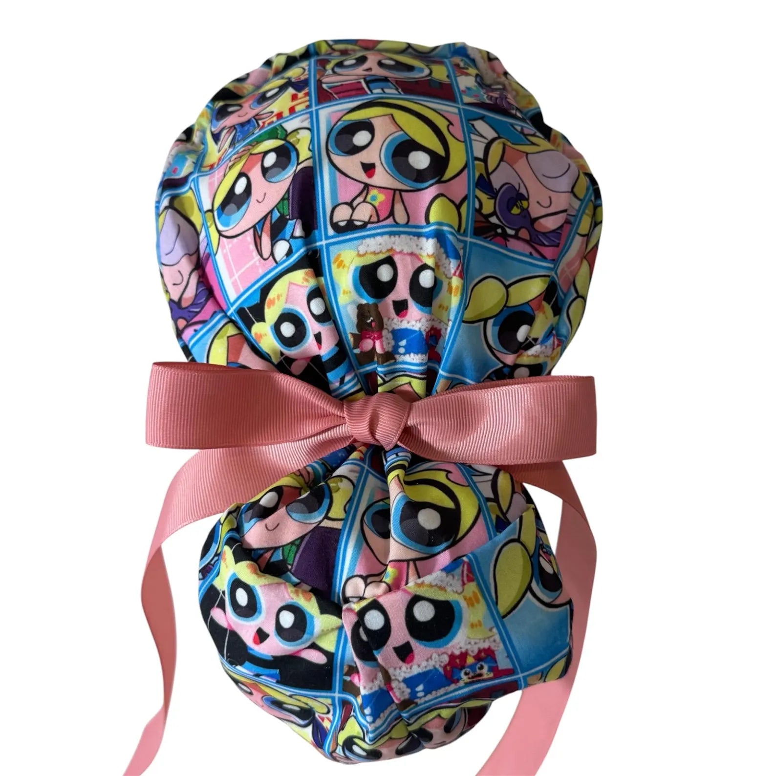 Cute Cartoon Power Trio Inspired  Scrub Cap