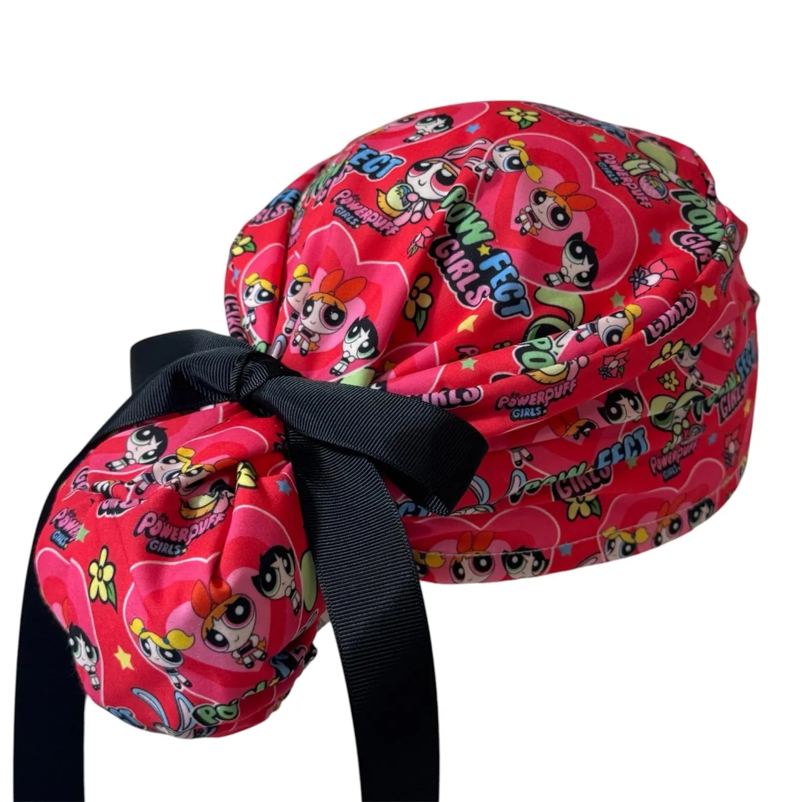 Cute Cartoon Power Trio Inspired Scrub Cap