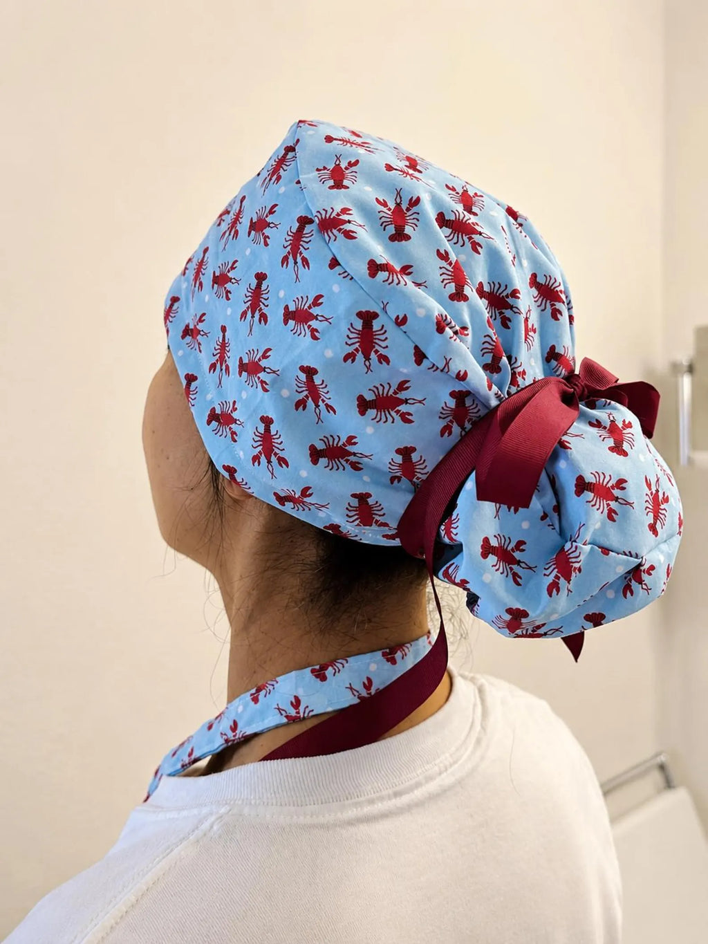 Lobster Print Surgical Cap