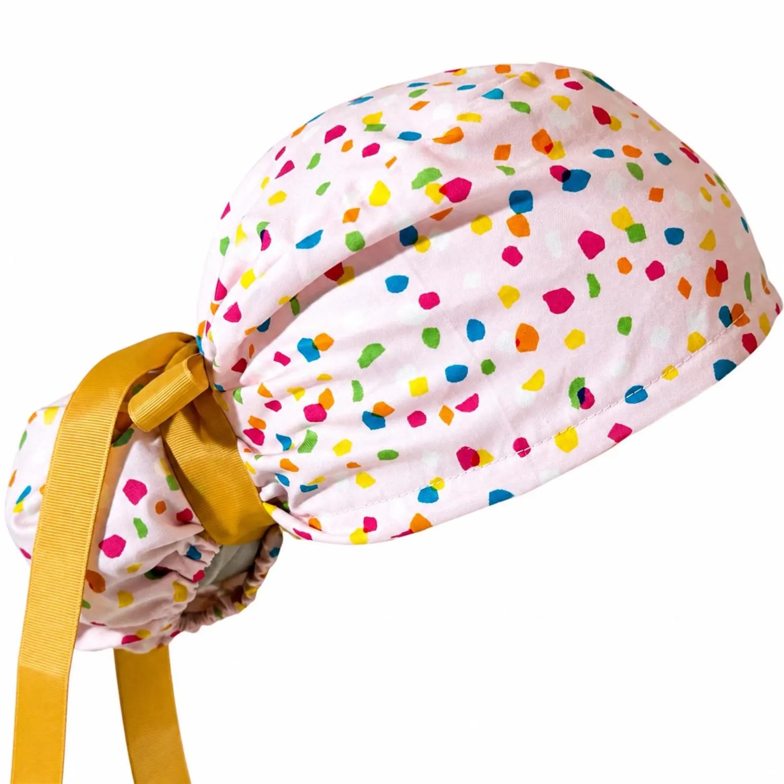 Confetti Ponytail Scrub Cap