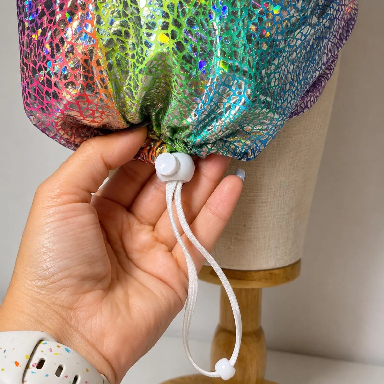 Stretch Euro Scrub Cap with Matching Scrunchie