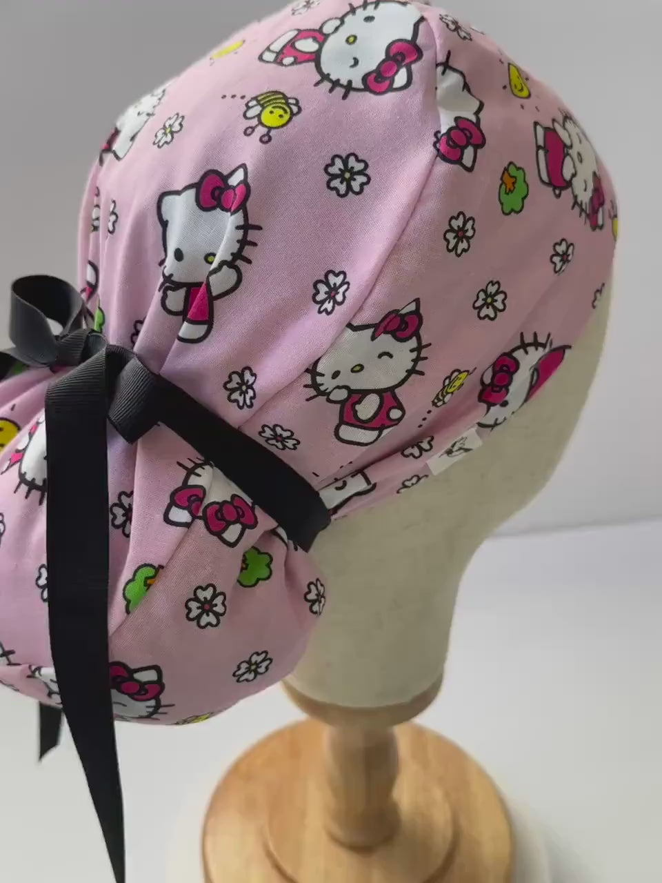 Cute Kitty Inspired Ponytail Scrub Cap