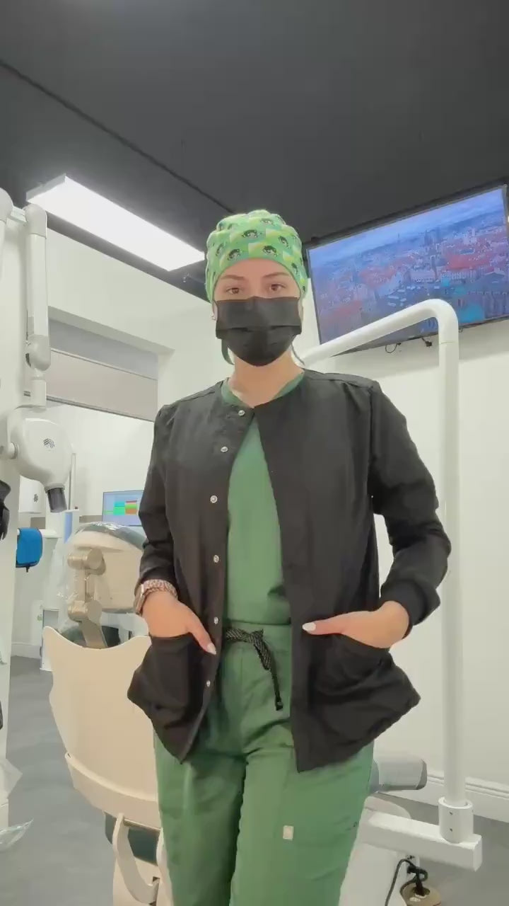 Cute Cartoon Power Trio Inspired Scrub Cap