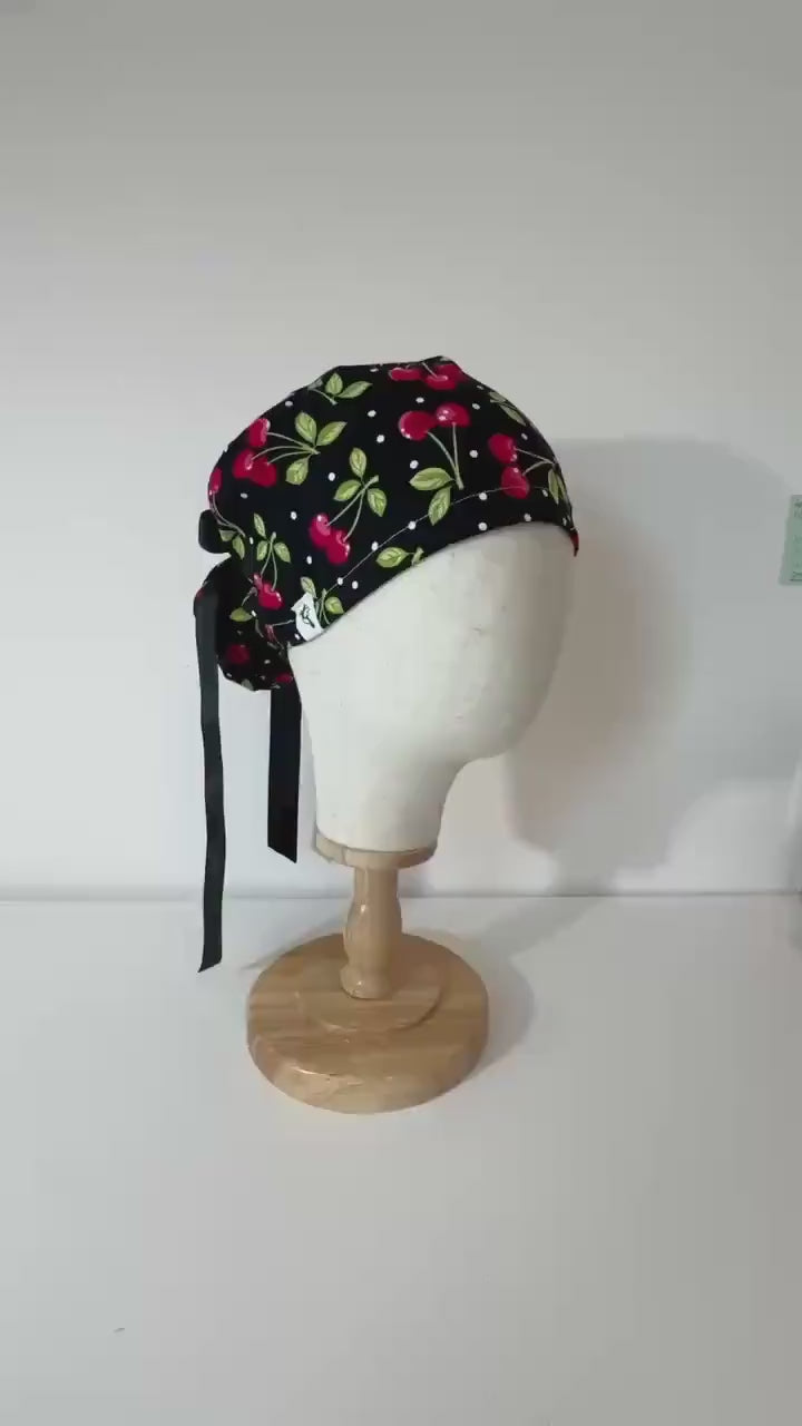 Cherry Scrub Cap