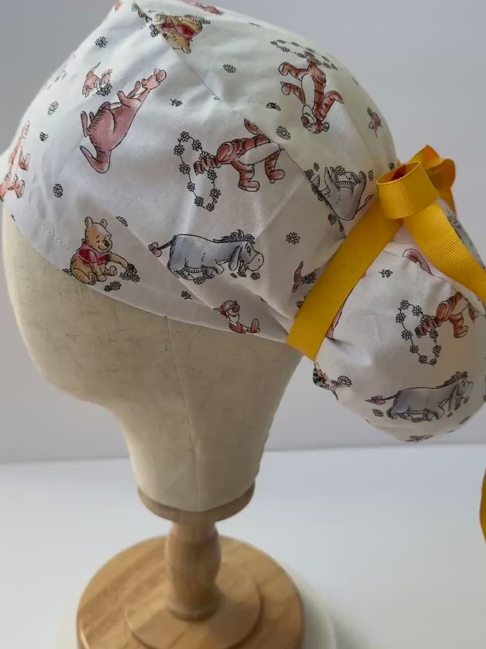 Handmade Sweet Bear Inspired Scrub Cap