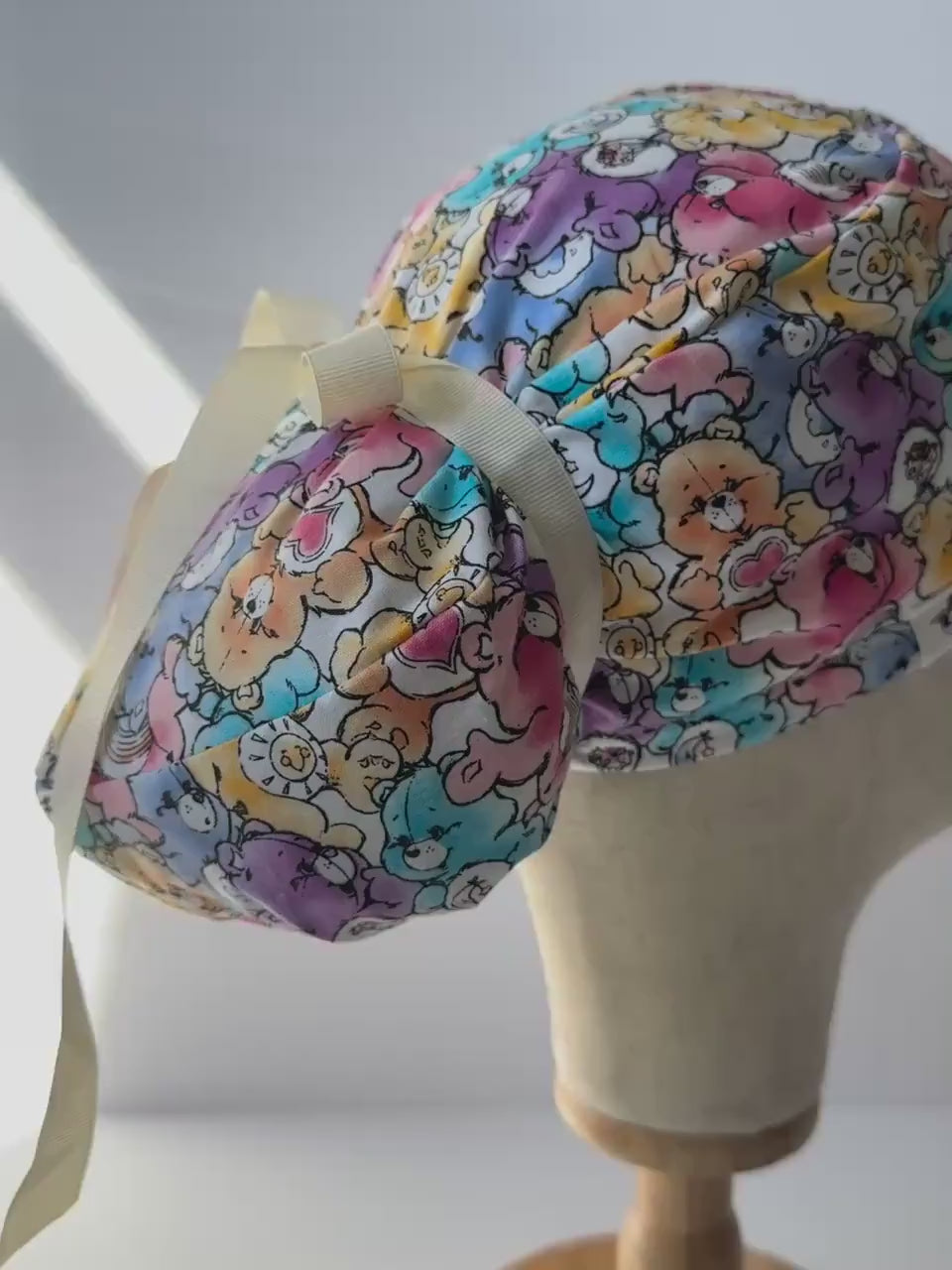 Cute Rainbow Bear Scrub Cap